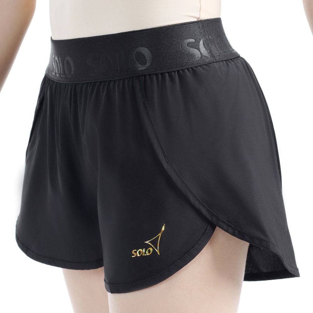 Shorts con Braguita SOLO Negro detalle