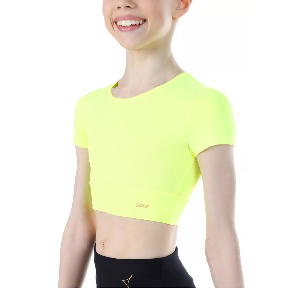 Top manga corta Solo amarillo 3
