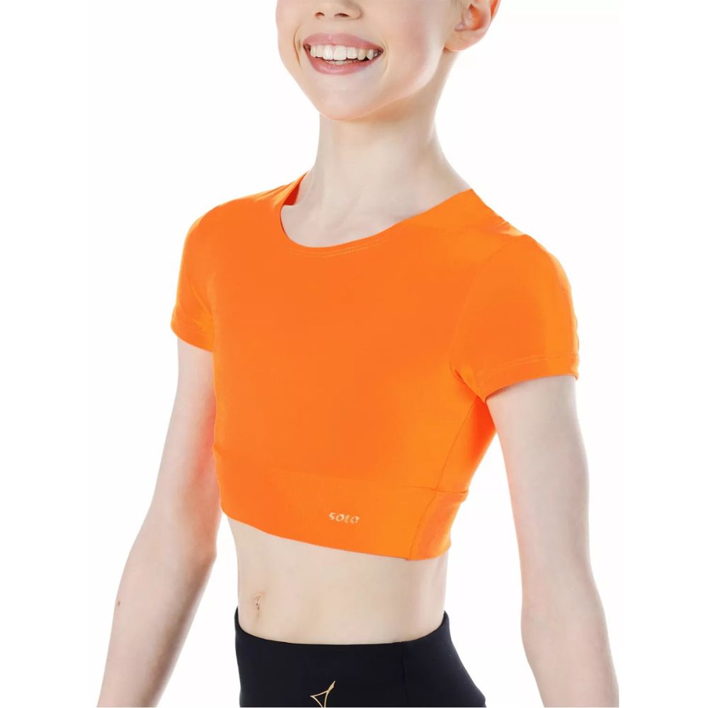 Top manga corta Solo naranja 3