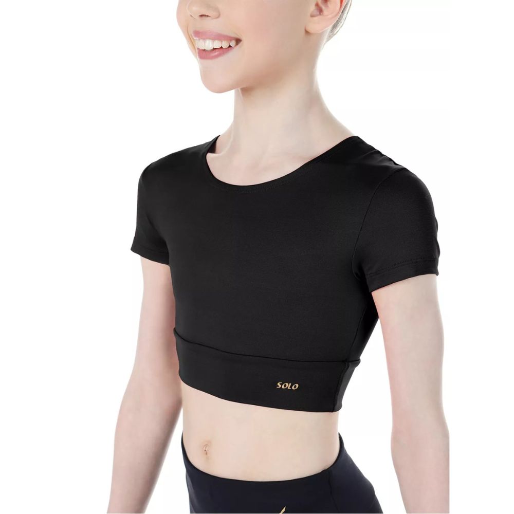 Top manga corta Solo negro 3